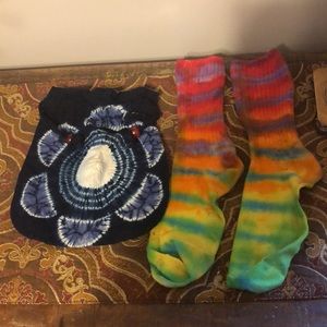 Tie-Dyed Bag and Socks